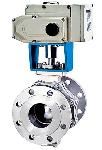 Válvula de bola Trunnion con actuador electrico